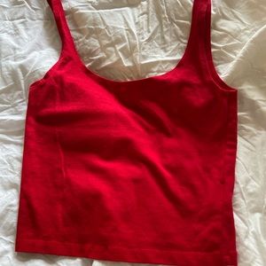 Red crop top